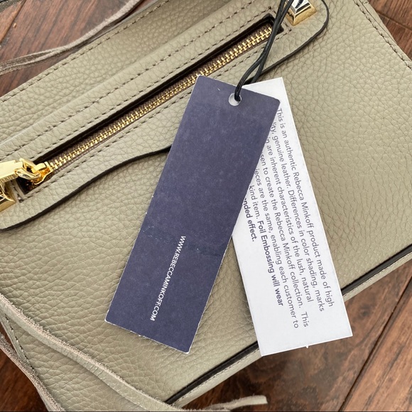 BNWT Rebecca Minkoff Taupe Leather Mini Bag - Picture 4 of 6